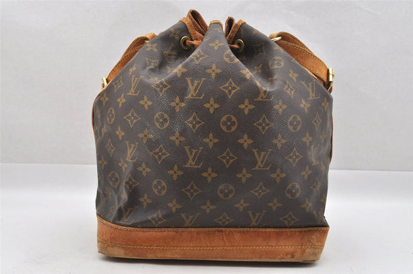 Authentic Louis Vuitton Monogram Noe Shoulder Drawstring Bag M42224 LV 4033I