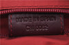 Authentic Christian Dior Trotter Hand Bag Pouch Purse Canvas Leather Red 4035E