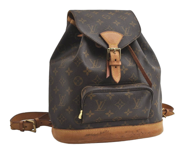 Authentic Louis Vuitton Monogram Montsouris MM Backpack M51136 LV 4035I
