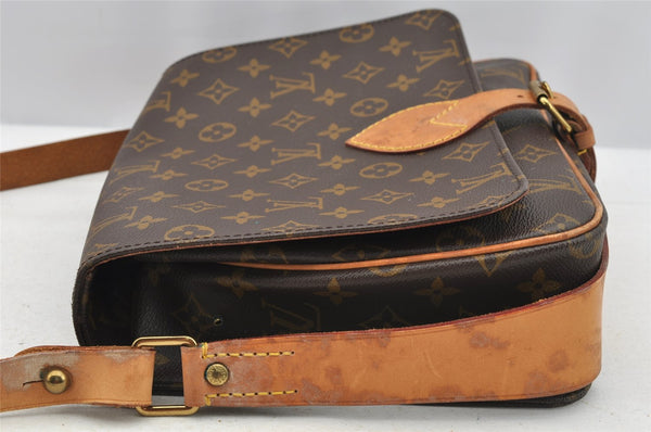Authentic Louis Vuitton Monogram Cartouchiere GM M51252 Shoulder Bag Junk 4037I