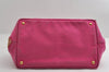 Authentic PRADA Canapa M Vintage Canvas Tote Hand Bag Pink 4042I