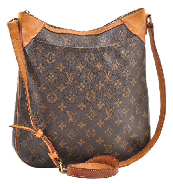Authentic Louis Vuitton Monogram Odeon MM Shoulder Cross Bag M56389 LV 4045F