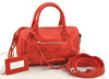 Authentic BALENCIAGA Classic Mini Twiggy 2Way Hand Bag Leather 327103 Red 4045I