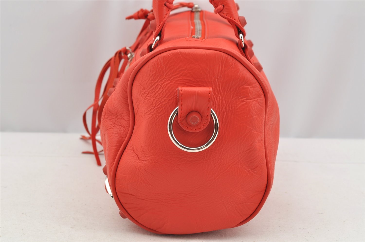 Authentic BALENCIAGA Classic Mini Twiggy 2Way Hand Bag Leather 327103 Red 4045I