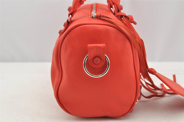 Authentic BALENCIAGA Classic Mini Twiggy 2Way Hand Bag Leather 327103 Red 4045I