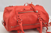 Authentic BALENCIAGA Classic Mini Twiggy 2Way Hand Bag Leather 327103 Red 4045I