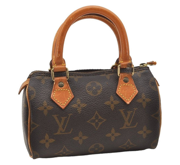 Authentic Louis Vuitton Monogram Mini Speedy Hand Bag Purse M41534 LV 4046I