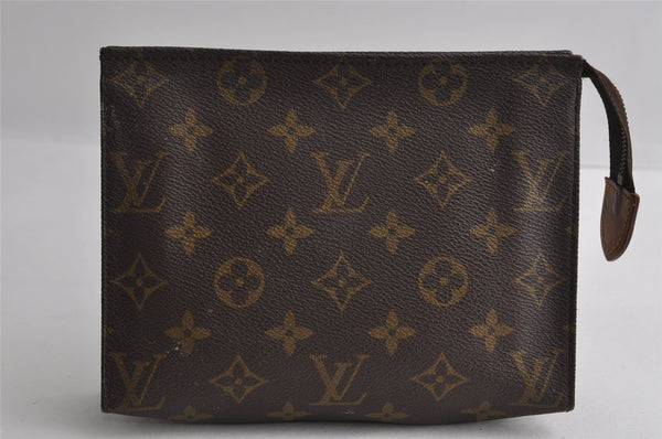 Auth Louis Vuitton Monogram Poche Toilette 19 M47544 Cosmetics Pouch Junk 4048I