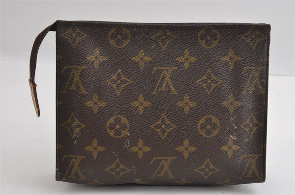 Auth Louis Vuitton Monogram Poche Toilette 19 M47544 Cosmetics Pouch Junk 4048I