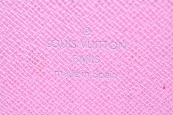 Auth Louis Vuitton Monogram Multicolor Zippy Wallet White Pink M60241 LV 4049I