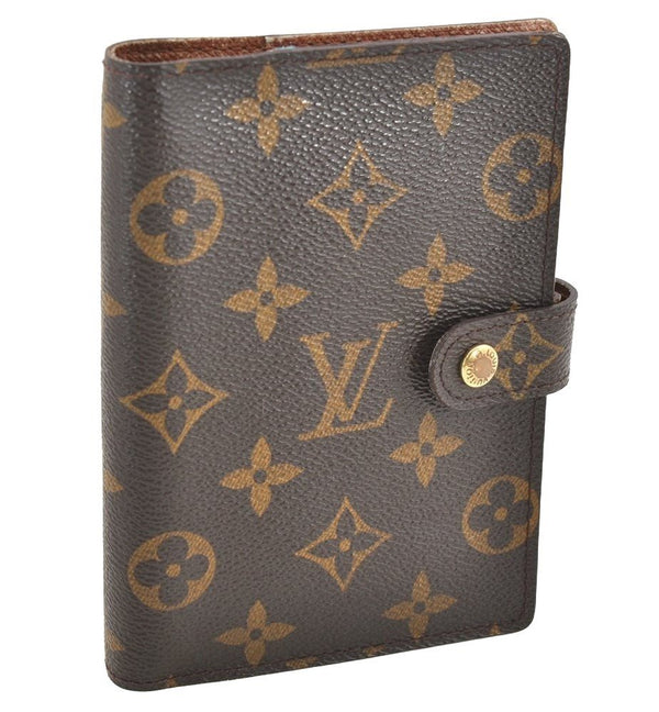 Authentic Louis Vuitton Monogram Agenda PM Notebook Cover R20005 LV 4051I