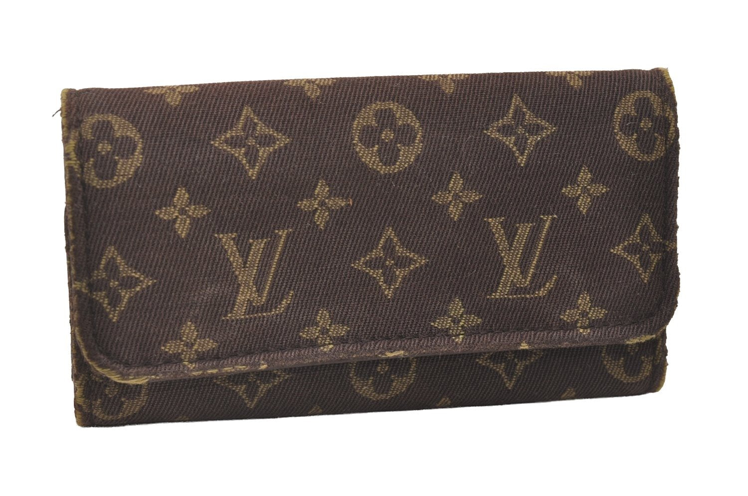 Authentic Louis Vuitton Monogram Mini Lin Multicles 4 Hooks Key Case Brown 4052I