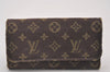 Authentic Louis Vuitton Monogram Mini Lin Multicles 4 Hooks Key Case Brown 4052I