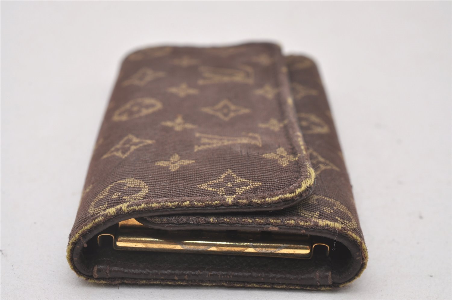 Authentic Louis Vuitton Monogram Mini Lin Multicles 4 Hooks Key Case Brown 4052I