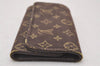 Authentic Louis Vuitton Monogram Mini Lin Multicles 4 Hooks Key Case Brown 4052I