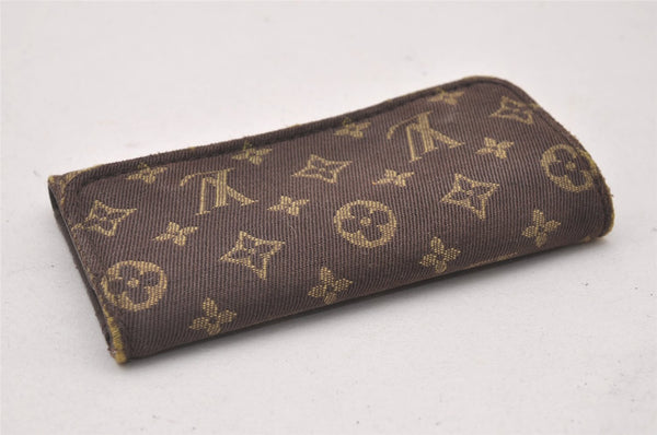 Authentic Louis Vuitton Monogram Mini Lin Multicles 4 Hooks Key Case Brown 4052I