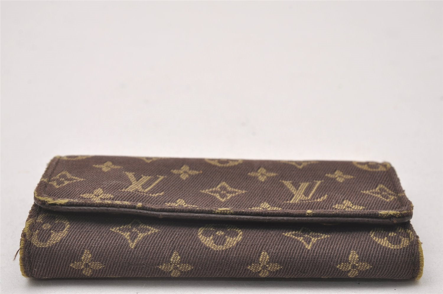 Authentic Louis Vuitton Monogram Mini Lin Multicles 4 Hooks Key Case Brown 4052I
