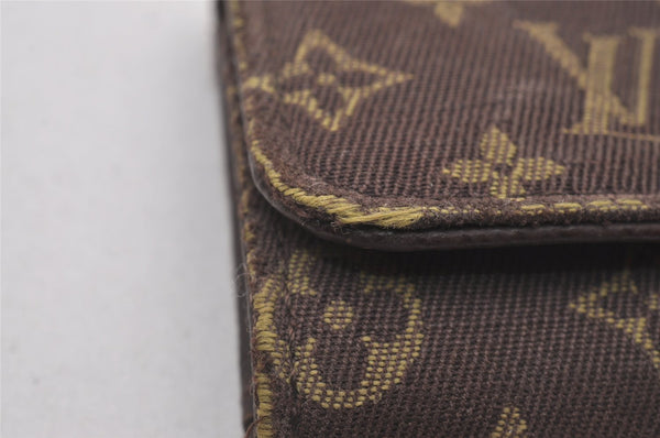 Authentic Louis Vuitton Monogram Mini Lin Multicles 4 Hooks Key Case Brown 4052I