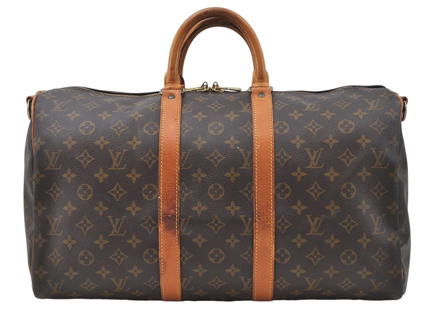 Auth Louis Vuitton Monogram Keepall Bandouliere 45 Boston Bag M41418 LV 4053D