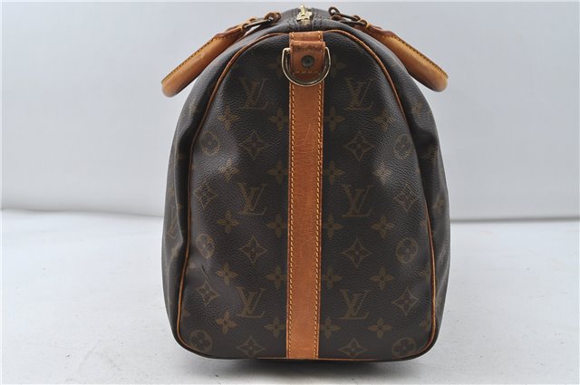 Auth Louis Vuitton Monogram Keepall Bandouliere 45 Boston Bag M41418 LV 4053D