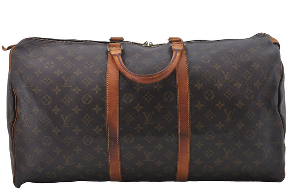 Authentic Louis Vuitton Monogram Keepall 55 Travel Boston Bag M41424 LV 4054D