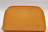 Authentic Louis Vuitton Epi Dauphine Cosmetic Pouch Yellow M48449 LV Junk 4054I