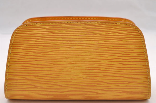 Authentic Louis Vuitton Epi Dauphine Cosmetic Pouch Yellow M48449 LV Junk 4054I