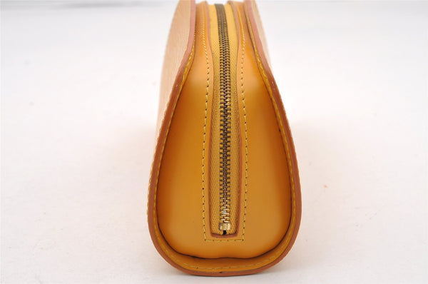 Authentic Louis Vuitton Epi Dauphine Cosmetic Pouch Yellow M48449 LV Junk 4054I