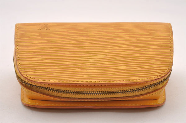 Authentic Louis Vuitton Epi Dauphine Cosmetic Pouch Yellow M48449 LV Junk 4054I