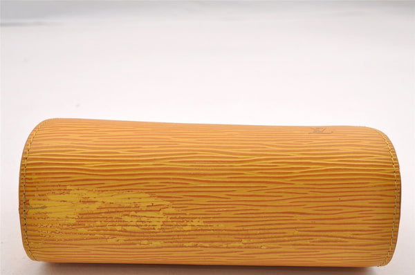 Authentic Louis Vuitton Epi Dauphine Cosmetic Pouch Yellow M48449 LV Junk 4054I