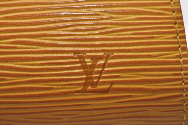 Authentic Louis Vuitton Epi Dauphine Cosmetic Pouch Yellow M48449 LV Junk 4054I