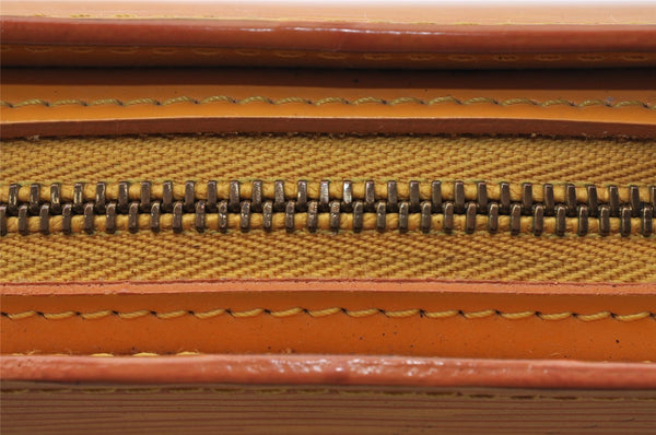 Authentic Louis Vuitton Epi Dauphine Cosmetic Pouch Yellow M48449 LV Junk 4054I