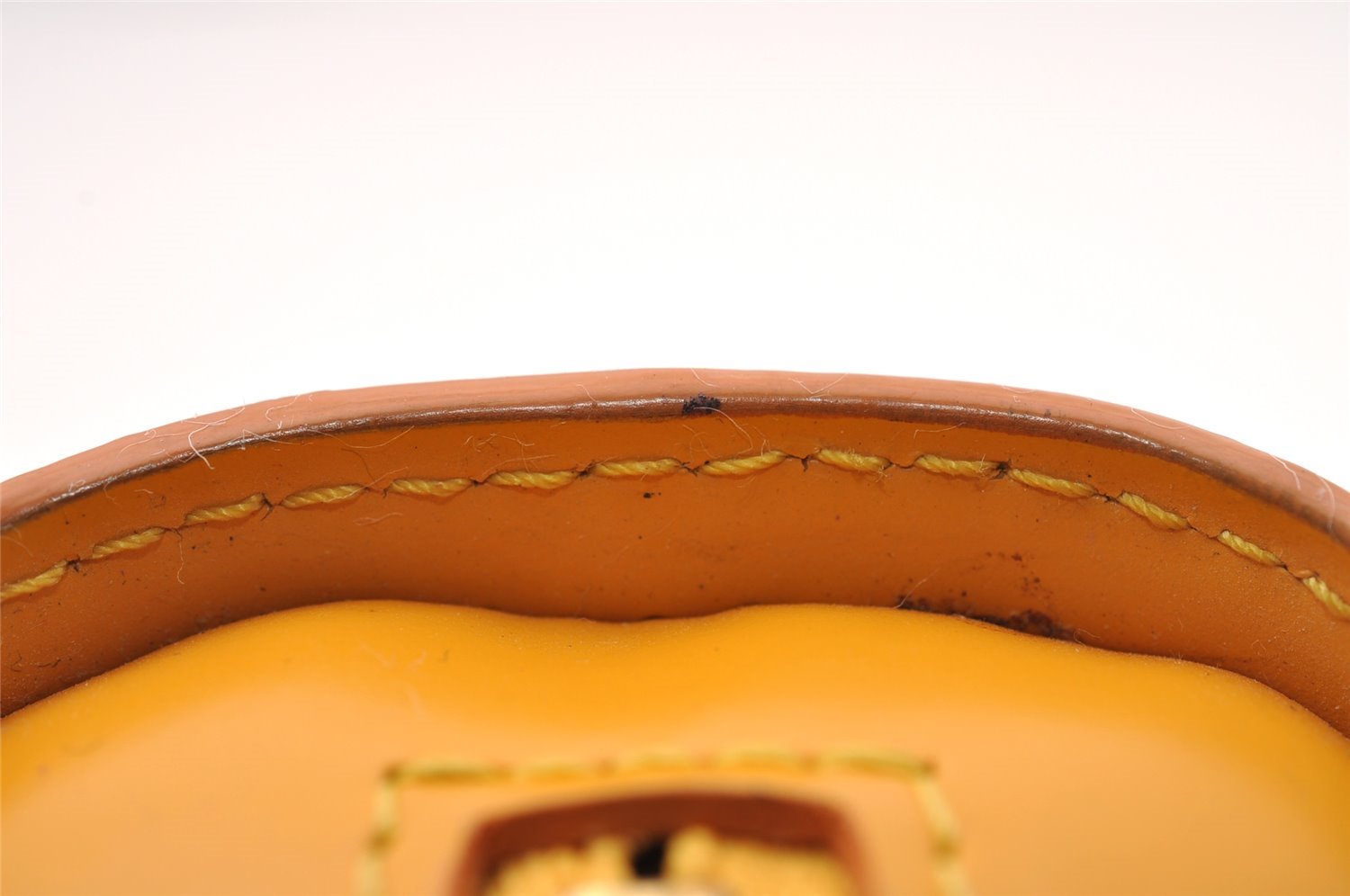 Authentic Louis Vuitton Epi Dauphine Cosmetic Pouch Yellow M48449 LV Junk 4054I