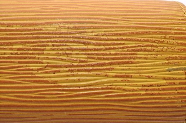 Authentic Louis Vuitton Epi Dauphine Cosmetic Pouch Yellow M48449 LV Junk 4054I