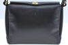 Authentic GUCCI Vintage Shoulder Hand Bag Purse Leather Black 4055G