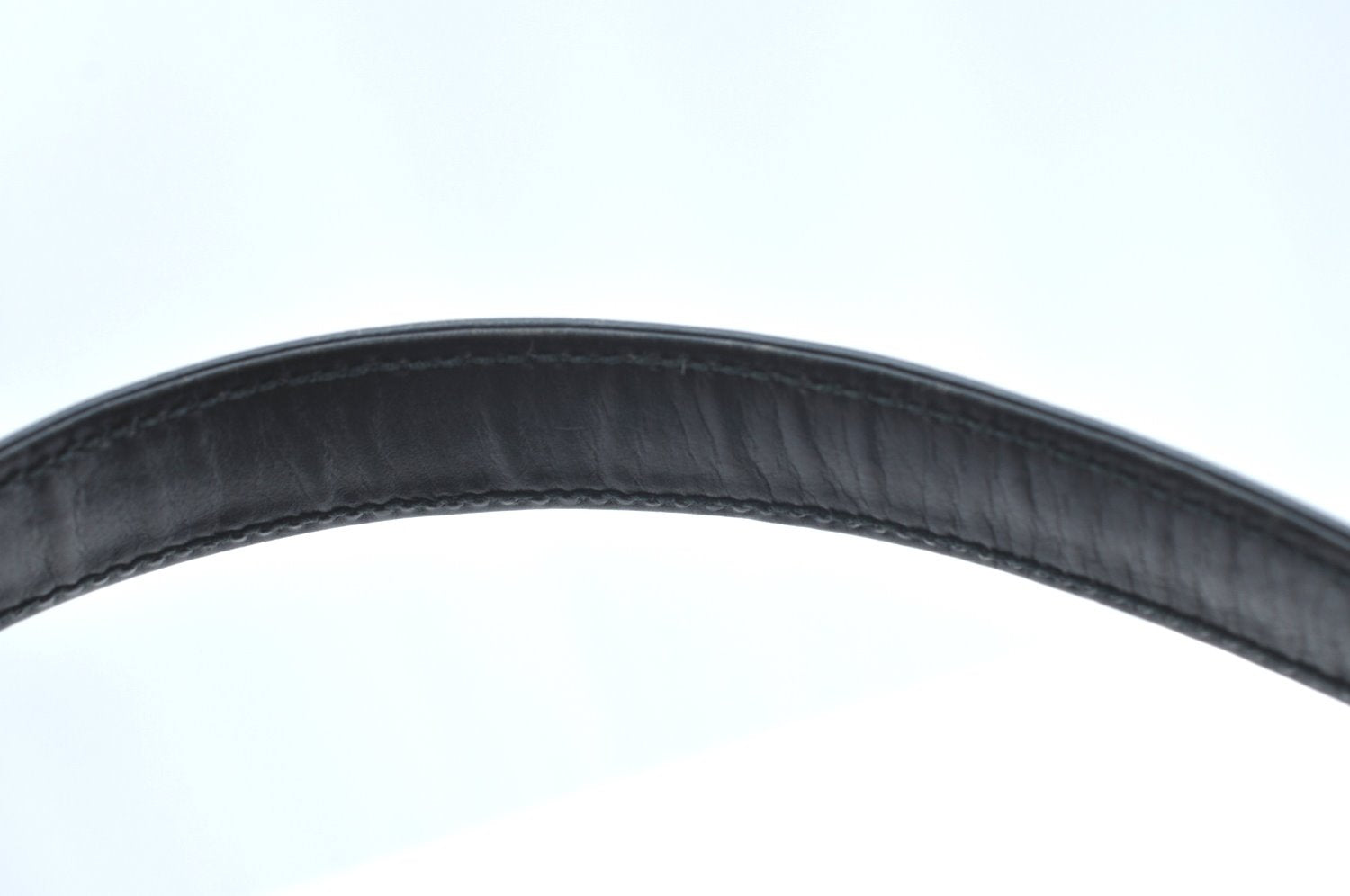 Authentic GUCCI Vintage Shoulder Hand Bag Purse Leather Black 4055G