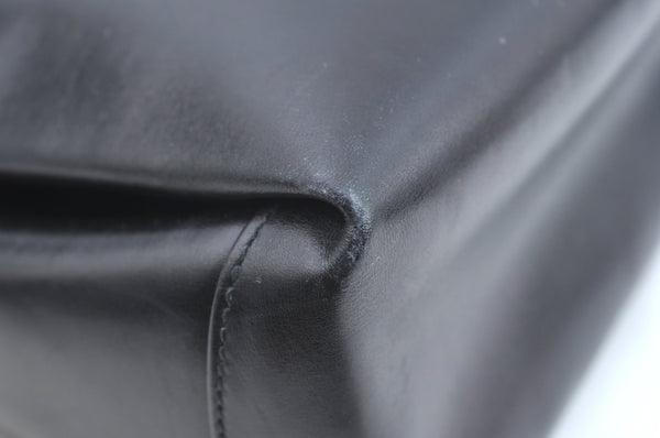 Authentic GUCCI Vintage Shoulder Hand Bag Purse Leather Black 4055G