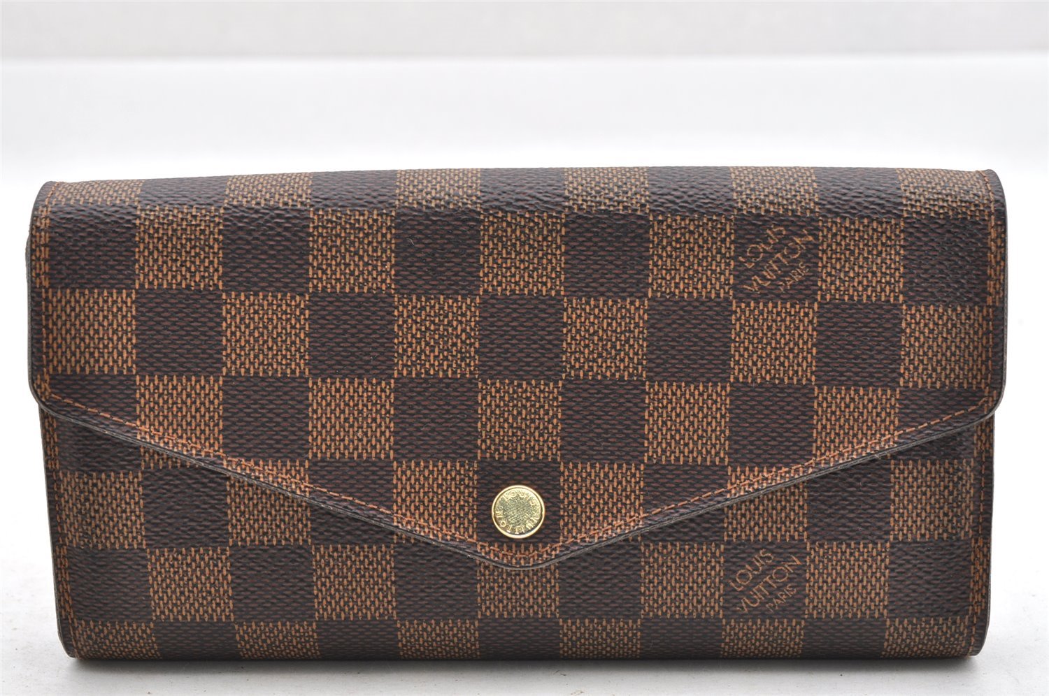 Authentic Louis Vuitton Damier Portefeuille Sarah Long Wallet N63209 LV 4055I