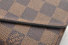 Authentic Louis Vuitton Damier Portefeuille Sarah Long Wallet N63209 LV 4055I