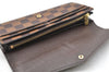 Authentic Louis Vuitton Damier Portefeuille Sarah Long Wallet N63209 LV 4055I