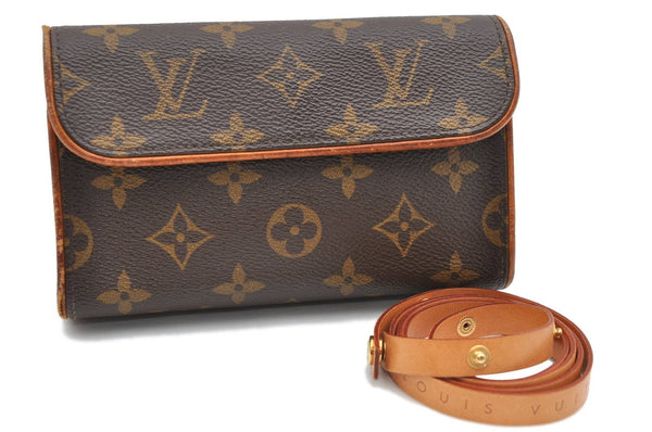 Auth Louis Vuitton Monogram Pochette Florentine Pouch Waist Bag M51855 LV 4056D