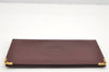 Authentic Cartier Must de Cartier Long Wallet Purse Leather Bordeaux Red 4058I