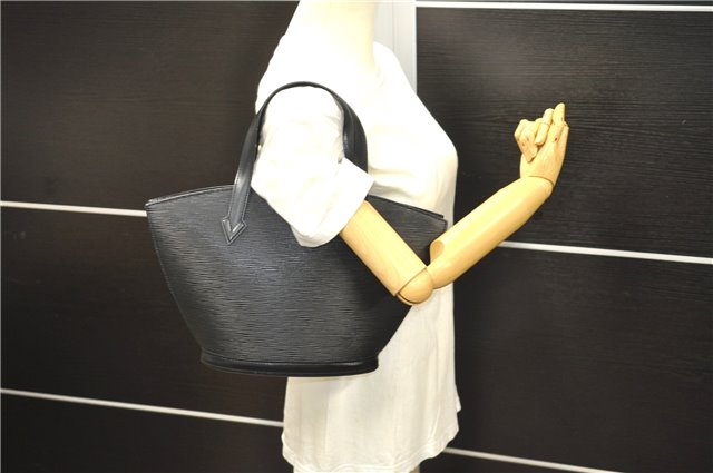 Authentic Louis Vuitton Epi Saint Jacques Hand Bag Black M52272 LV 4059D