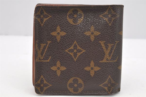 Authentic Louis Vuitton Monogram Porte Billet Carte Credit Monnaie Wallet 4059I