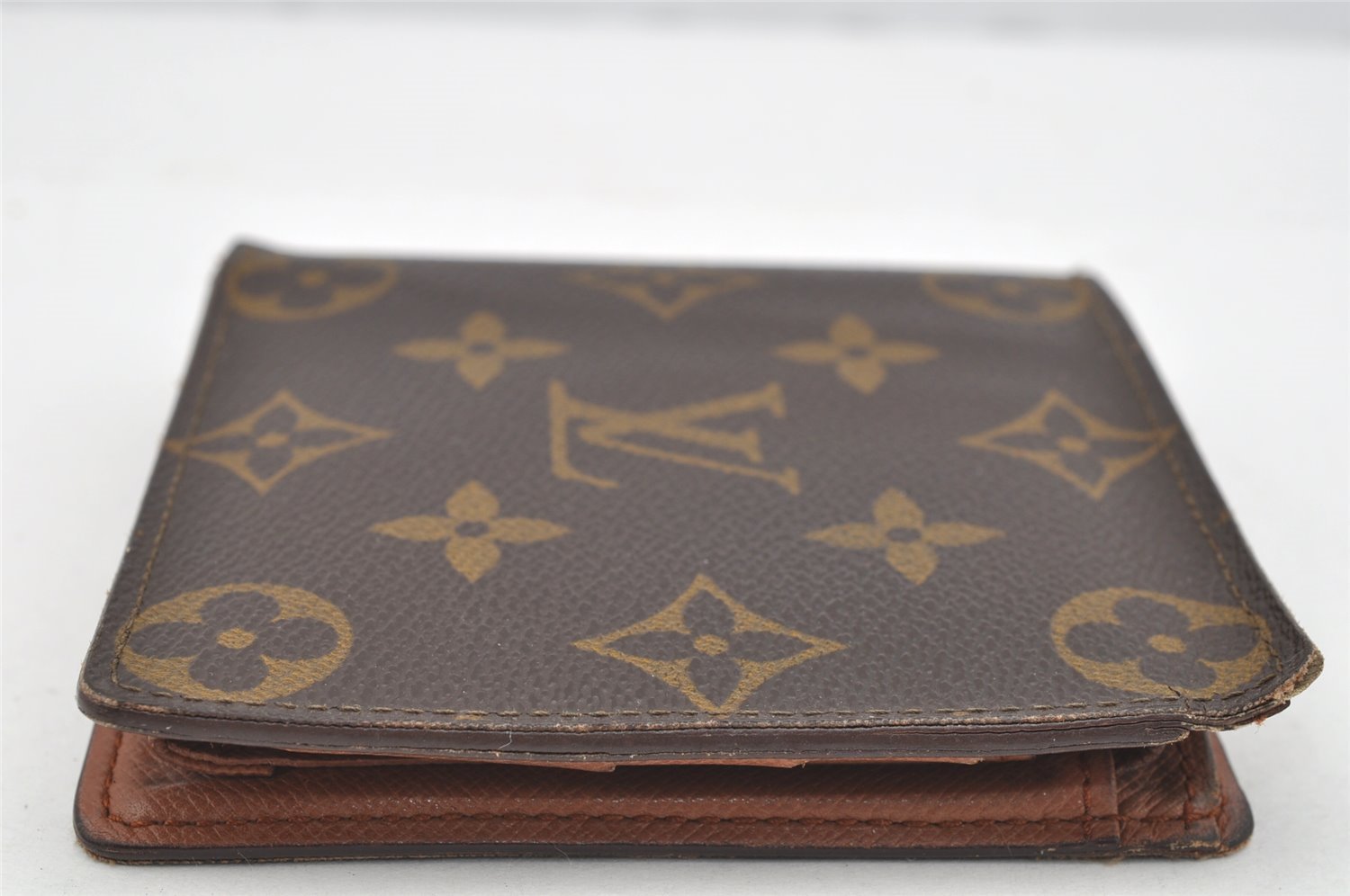 Authentic Louis Vuitton Monogram Porte Billet Carte Credit Monnaie Wallet 4059I