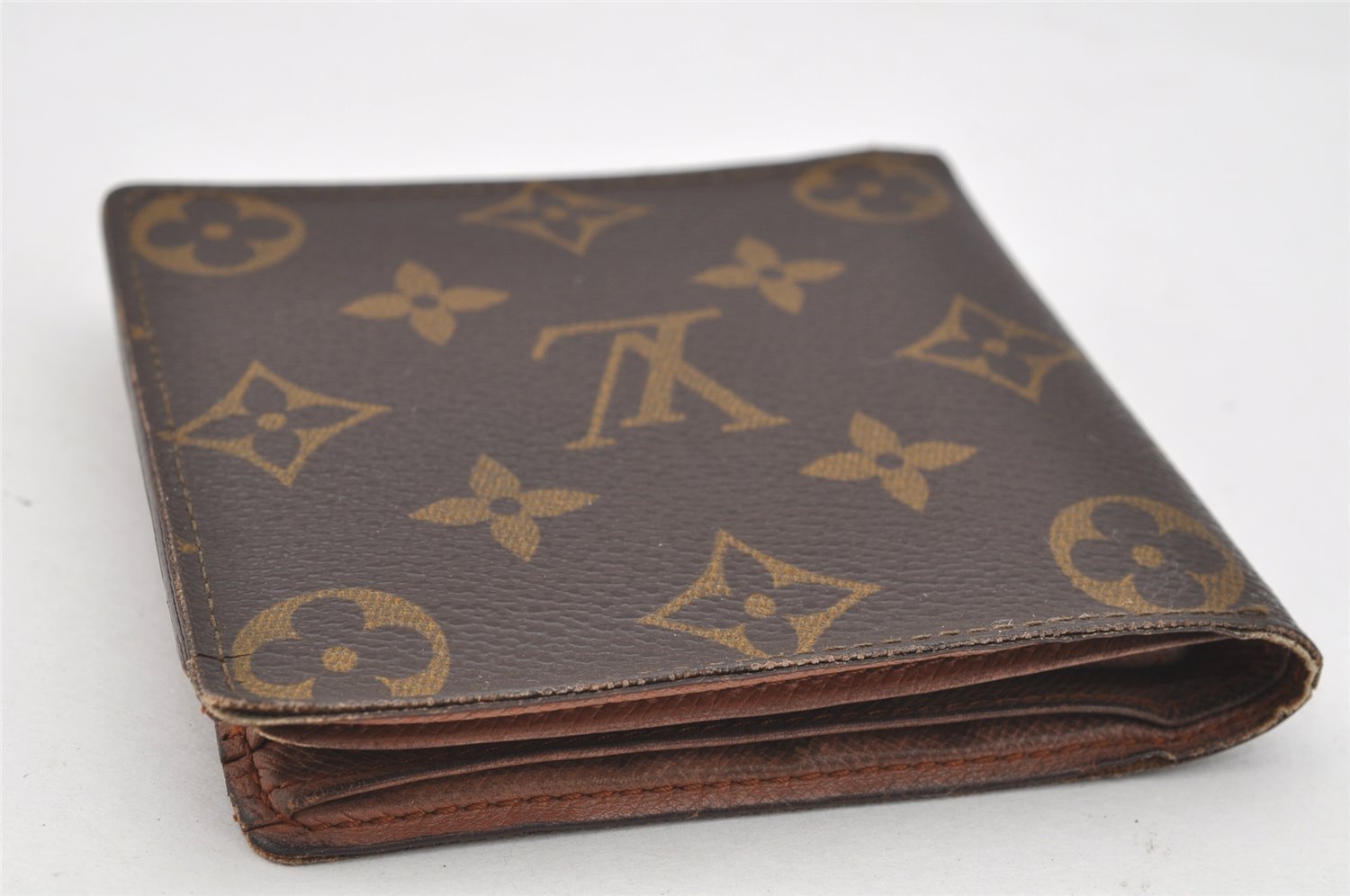 Authentic Louis Vuitton Monogram Porte Billet Carte Credit Monnaie Wallet 4059I