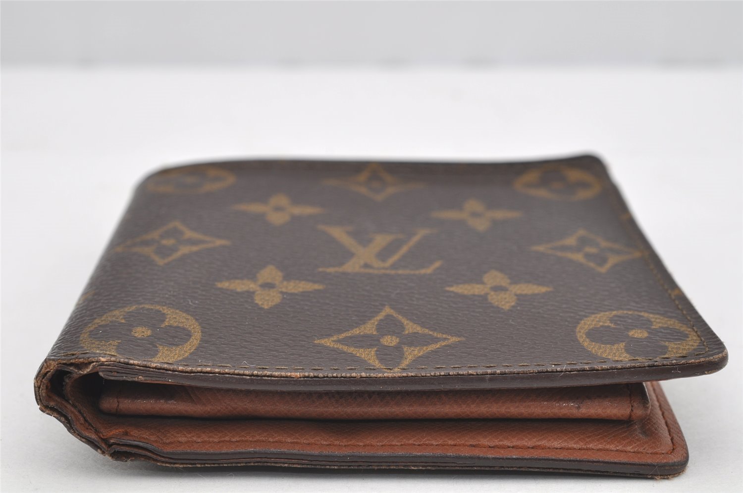 Authentic Louis Vuitton Monogram Porte Billet Carte Credit Monnaie Wallet 4059I