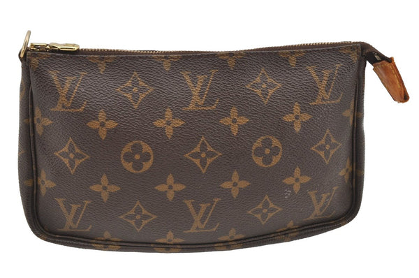 Authentic Louis Vuitton Monogram Pochette Accessoires Pouch M51980 LV Junk 4060I