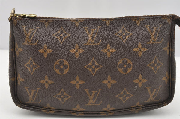 Authentic Louis Vuitton Monogram Pochette Accessoires Pouch M51980 LV Junk 4060I