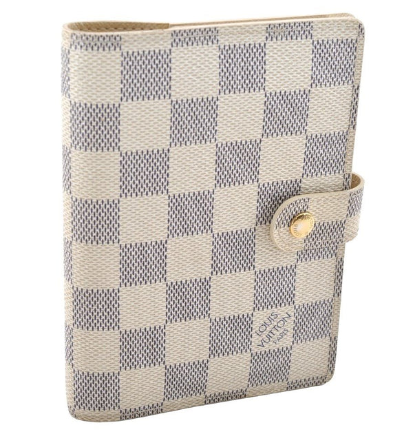 Authentic Louis Vuitton Damier Azur Agenda PM Notebook Cover R20706 LV 4061I